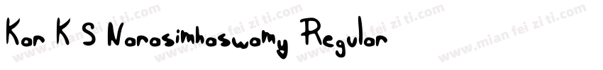 Kar K S Narasimhaswamy Regular字体转换